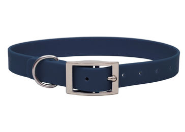 Produktbild von Biothane Halsband Dark Blue Silber / XXL (59-69cm)