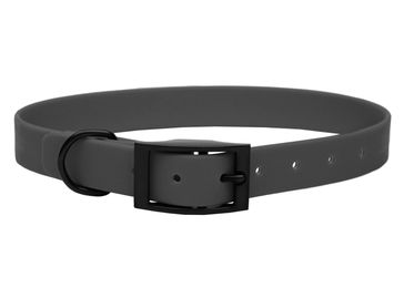 Produktbild von Biothane Halsband Grau XXL (59-69cm) / Schwarz