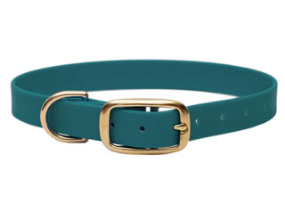 Produktbild von Biothane Halsband Green - Gold XL