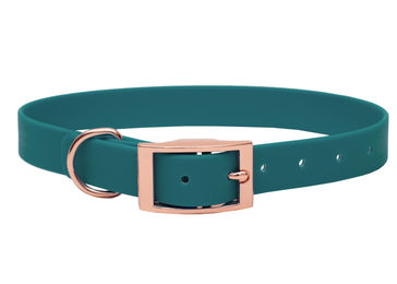 Produktbild von Biothane Halsband Green - Rosegold L (39-49cm)
