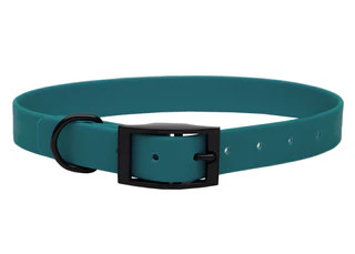 Produktbild von Biothane Halsband Green - Schwarz / M (33-40cm)