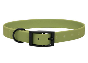 Produktbild von Biothane Halsband Khaki Schwarz / L (39-49cm)