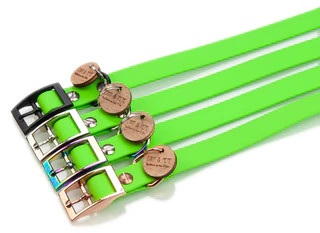 Produktbild von Biothane Halsband Limette - XXL (59-69cm) rosegold