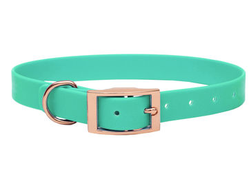 Produktbild von Biothane Halsband Mint XXL (59-69cm) / Rosegold