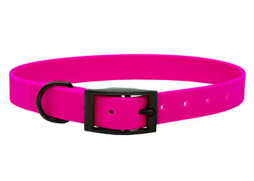 Produktbild von Biothane Halsband Pink M (33-40cm) / Schwarz