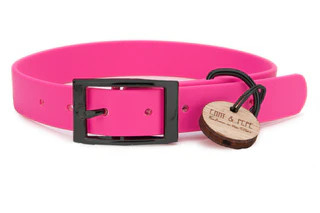Produktbild von Biothane Halsband Pink - XXL (59-69cm) schwarz