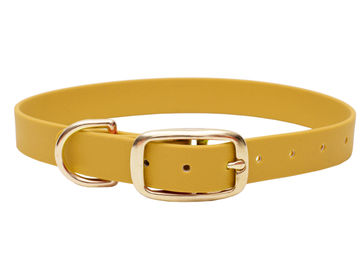 Produktbild von Biothane Halsband Sonnengelb XXL (59-69cm) / Regenbogen