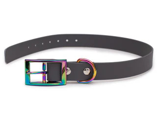 Produktbild von Biothane Halsband Stone Regenbogen L (39-49cm)
