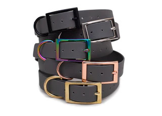 Produktbild von Biothane Halsband Stone Silber XL (49-59cm)