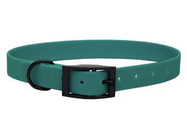Produktbild von Biothane Halsband Waldgrün XL (49-59cm) / Schwarz