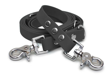 Produktbild von Biothaneleine Grau 20mm / Schwarz