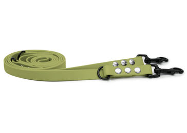 Produktbild von Biothaneleine Khaki 25mm / Silber