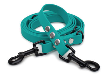 Produktbild von Biothaneleine Türkis 25mm / Gold