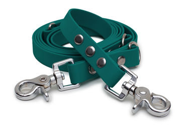 Produktbild von Biothaneleine Waldgrün 20mm / Rosegold