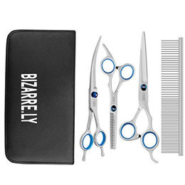 Bizzarre.ly Professionelles Hundepflege Set mit Fellscheren und Hundekamm - 1 Stk. – Bild 1 von 8