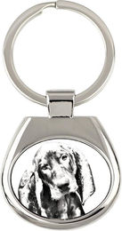 Produktbild von Black and Tan Coonhound - keychain with a dog, keychain with a print, personalized pendant from the Art-Dog brand silber