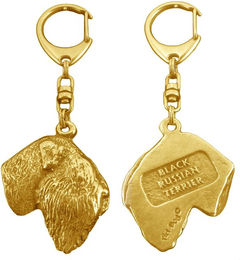 Produktbild von Black Russian Terrier Schlüsselanhänger mit Hund in Geschenkbox