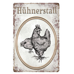 Produktbild von Blechschild Vintage - Hühner "HÜHNERSTALL"