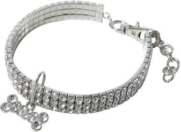 Produktbild von Bling Kristall Diamant Hundehalsband Welpen Haustier glänzend voller Strass solide Halskette L