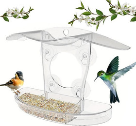 Produktbild von BlingBin Acryl Vogelfutterhaus mit Saugnäpfen