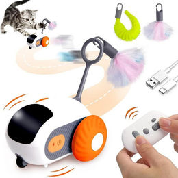 Produktbild von BlingBin Elektrisches Katzenspielzeug mit Fernbedienung und Federn