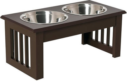 BlingBin Futternapf Erhöhter Hundenapf Futternapf mit 2 Näpfe Wassernapf 2 x 900ml, Edelstahl, Edelstahlnäpfen Fressnapf Futterstation Hundenäpfe für kleine Hunde – Bild 1 von 5