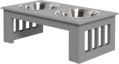 BlingBin Futternapf Erhöhter Hundenapf Futternapf mit 2 Näpfe Wassernapf 2 x 900ml, Edelstahl, Edelstahlnäpfen Fressnapf Futterstation Hundenäpfe für kleine Hunde – Bild 1 von 5