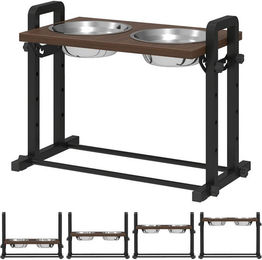 Produktbild von BlingBin Futternapf höhenverstellbare Hundenapf mit Ständer, 2 x 1,2 L Edelstahlnäpfen, Edelstahl, Futterstation mit 3 einstellbaren Winkeln, für kleine, mittlere Hunde