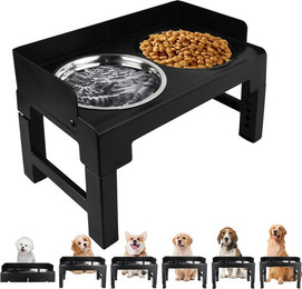 Produktbild von BlingBin Futterstation Höhenverstellbarer Hundenapf, Futternapf mit