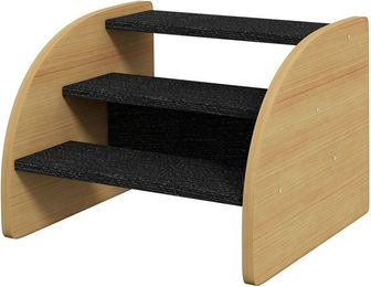 Produktbild von BlingBin Haustiertreppe 3 Stufen Hundetreppe, Katzentreppe, Haustiertreppe für kleine Hunde (Haustierrampe, 1-St., 38,5L x 38,5B x 30H cm), mit Seitenwand Hunderampe, bis 10 kg