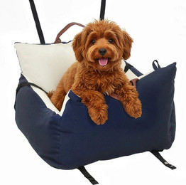 Produktbild von BlingBin Hunde-Autositz Hundesitz mit Sicherheitsgurt Abnehmbarer für Rückbank und Vordersitz, waschbarer Autositz für Kleine Hunde und Katzen Haustiere