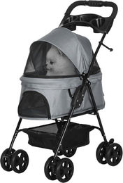 Produktbild von BlingBin Hundebuggy Zusammenklappbarer Hundewagen, Haustierwagen, Katzenwagen,