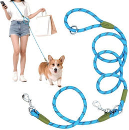BlingBin Hundeleine Führleine, 2,5 m Seil, Crossbody-Hundeleine, mit Reflektierender, Nylon (1er Set, 1-tlg., 1tlg), für Hunde, zum Wandern, Joggen und Laufen, Hundetrainingslein – Bild 1 von 5