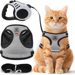 Produktbild von BlingBin Katzen-Geschirr Katzengeschirr mit Leine Verstellbar