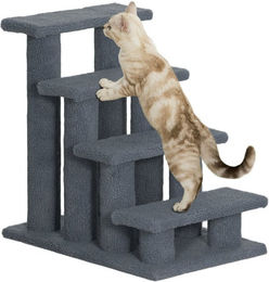 BlingBin Kratzbaum Tiertreppe Katzentreppe Hundetreppe, Treppe für Katze und Hunde 4 Stufen, 63,5x43x60cm – Bild 1 von 5