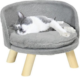 BlingBin Tierbett Abwaschbares Hundebett erhöhtes Haustiersofa Katzensofa, PP-Baumwolle, Hundesofa mit Kissen, Holzbeine für kleine Hunde – Bild 1 von 5