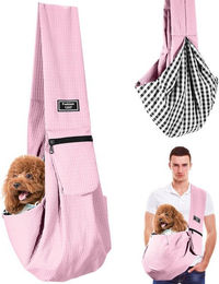 BlingBin Tiertransporttasche Hundetragetasche für Klein Hund,Haustiere Hunde Katze Sling, Wendbarer bis 6,5 kg, für Hunde und andere Haustiere bis 6.5 kg Tragetuch Hund Verstellbar – Bild 1 von 5