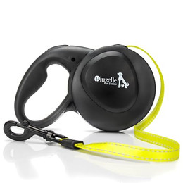 Produktbild von bluzelle 8m Rollleine für Hunde bis 50kg mit Neon-Gelb Reflektor-Gurt - 8 m
