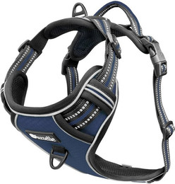 Produktbild von Bluzelle Hunde-Sicherheitsgeschirr Hundegeschirr mit Tasche / mittlere Hunde M / Anti-Zug Reflektierend, Polyester, Nylon, EVA Schaumstoff, Zugstopp Hundeweste Brustgeschirr mit Griff / Atmungsaktiv, Gepolstert