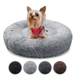 Produktbild von bluzelle Orthopädisches Hundebett für Kleine Hunde & Katzen 50 cm Donut Kissen