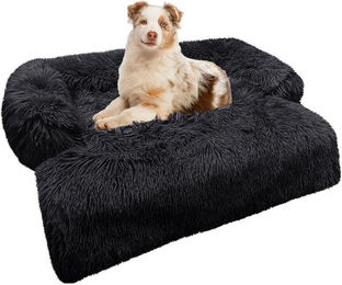 Bluzelle Tierbett Hundebett Sofa Schutz Auflage für kleine & mittelgroße Hunde / - M, Plüsch Kunstfell / Bezug Abnehmbar & Waschbar, Wasserdichte Hundematte Couch Möbel Cover Schutzdecke Hundedecke – Bild 1 von 5