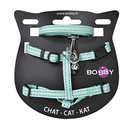 Produktbild von Bobby Safe Katzengeschirr und Leine türkis