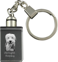 Produktbild von Bobtail - Kristall-Schlüsselring mit Hundefoto, beleuchteter Schlüsselanhänger, einzigartiges Geschenk der Marke Art-Dog transparent