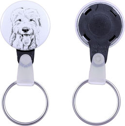 Produktbild von Bobtail - Schlüsselanhänger mit Hundeportrait, Anhänger mit markeneigener Art-Dog-Grafik