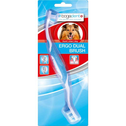 Produktbild von bogadent® Zahnbürste Ergo Dual Brush blau-weiß - 1 Stk.