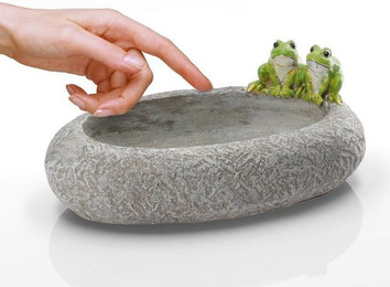Produktbild von Boltze Vogeltränke Frosch Wassertränke für Vögel Futterschale
