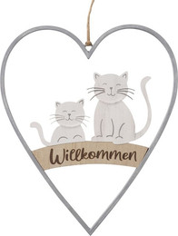 Produktbild von Boltze Willkommen-Schild Milou grau
