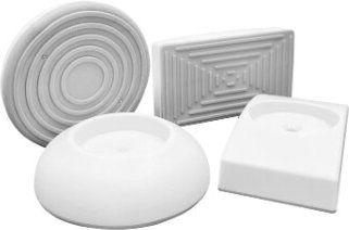 BOMI 4er Set Elefantenfüße für Türschutzgitter Rund & Eckig – Bild 1 von 9