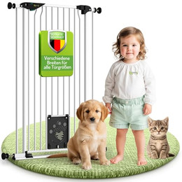 Produktbild von BOMI Tierschutzgitter Mira mit Katzenklappe