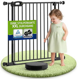 bomi Türschutzgitter Merle FlatStep 63-217 cm Schwarz – Bild 1 von 10